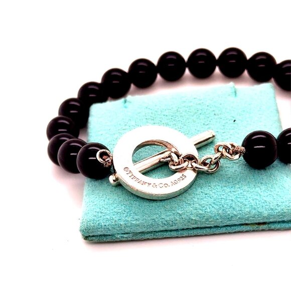 T&Co. 925 Onyx Beaded Toggle Bracelet - Picture 3 of 5